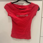 Bebe  Rhinestone Logo Ribbed Top Photo 0
