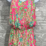 Lilly Pulitzer Deanna Romper in the Flamingo Pink Southern Charm print. Photo 0