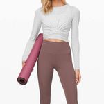 Lululemon Time to Restore Tie Long Sleeve Crop Top Heather ed Ultra Light Grey Photo 2