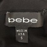 Bebe Black Sleeeveless Plunge Front Draped Sleeveless MIDI Dress S Photo 8