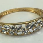 Crystal bracelet gold tone magnetic bangle Photo 0