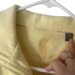 Tommy Bahama Size Medium Yellow Cotton Half Zip Pullover Sweater Preppy Coastal Photo 3