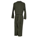Choosy Women’s Sz S Green L Belted Button Cargo Jumpsuit Long Sleeve Pockets Photo 6