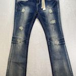 GRACE IN LA New jeans Womens sz 31 embellished pockets aztec lace denim bootcut Photo 0