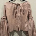 Free People Bell Sleeve Tie Back Pinko Top Photo 8