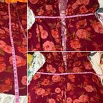 Joyfolie Brenna Dark Red Floral Maxi Longline Cardigan Balloon Sleeves Duster M Size M Photo 8