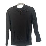 Puma Black Long Sleeve Athletic Hooded Pullover Casual Sweatshirt Women Sz S Photo 0