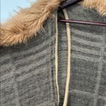 San Joy  Plaid Cape with Faux Fur Trim Photo 3