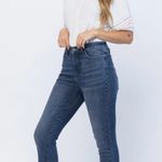 Judy Blue High Rise Skinny Tummy Control Jean with Distressed Hem size 15 / 32 Photo 0