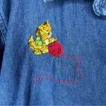 Cabin creek Embroidered Cat Denim Long Sleeve Button Down Shirt 22W Photo 3