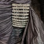 Jessica Howard  Gun Metal Steel Grey Ruched Formal Midi Dress Plus Size 24W Photo 4