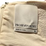 Prose & Poetry Rony Tiered Mini Dress Womens M Cream Puffy Sleeves Cinched Waist Size M Photo 3