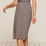Reformation checker midi dress NWT Photo 1