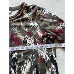 cj banks Top Womens Brown Blue Red White Shirt Blouse Full Zip Camo Casual Sz XL Photo 3