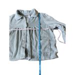 Collections Etc Light Blue Ribbed Collared 3/4 Sleeve Waistcoat Shirt XL Photo 3