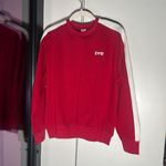 Victoria's Secret VS Pink Red Lacquer Fleece Crew Sweatshirt Photo 0