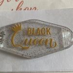 Handmade Black Queen Motel Style Keychain Photo 1