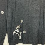 Vintage Victoria Jones‎ Christmas Reindeer Sweater Black Size M Photo 4