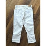 Levi's NWT Signature Womens Cropped Jeans Size 28 6 White Mid-Rise Capri Cuffed Photo 2