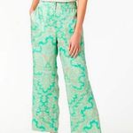 J Crew Collection Drapey Button Top & Pull On Crop Pants Ratti Pendant Paisley S Green Photo 2
