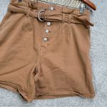 Free People Cindy Utility Moss Shorts Button Fly High Waisted In Desert Rust 6 Photo 4