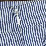 Lauren James Blue & White Seersucker Faux Wrap Skirt Size Medium Photo 3