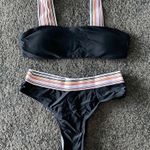 Boutique clearance Black stretchy straps bikini set Photo 0