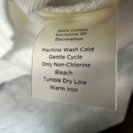 Talbots ‎ Woman Top V-Neck 3/4 Sleeve Cotton Knit Embroidered Trim White 3X Photo 3