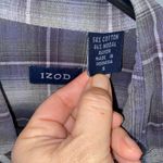 IZOD Vintage  black & Gray Plaid cotton Button Up Shirt Fall Gorpcore Cabincore Photo 4