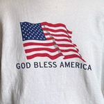 Vintage God Bless America Flag Sweatshirt USA Patriotic Pullover White XL Photo 5