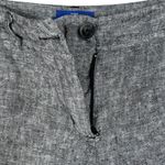 Apt. 9  SZ 8 Torie Shorts Linen Blend Zip-Fly Pockets Cuffed Mid-Rise Gray Photo 1