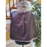 a.n.a  New Approach Cape Jacket Dark Brown Multicolor Coat Button Up Womens Sz M Photo 5