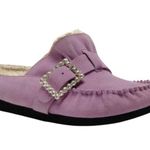 Free People 🆕  | SHEARLING AFTER RIDING MULES | LAVENDER | SIZE: EU 39 (US 8.5) Photo 6