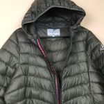 Harvey & Jones Women's Olive Green Nylon Long Line Hooded Puffer Coat Size XXL Photo 9