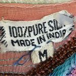 Vintage 100% Silk Y2K Babydoll Top Size XL Beaded Sequin Boho Fairy Festival Pink Size M Photo 9