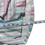Baja Style Hoodie Pullover Mexican Sweater Teal Pink White Green Photo 7