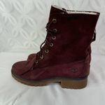 Timberland  Women's Jayne Fleece-Lined Boots Burgundy Nubuck Size‎ 8 Photo 4