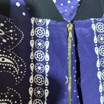 Sandro  Navy Bandana Print Crop Top size 1 silk Photo 5