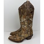 Corral  Vtg Women's Aztec Embroidered Arrows Leather Western Boots Size 5.5 M Photo 2