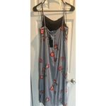 Rag and Bone  Women's Blue Joelene Embroidered Crepon Midi Dress - A47 Photo 2