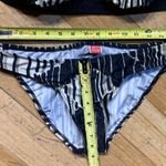 Victoria's Secret Vtg 90s Y2K 2pc Halter Bikini Set Black Gray White Stripe Abstract Geometric M Photo 1
