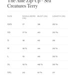 Hill House  The‎ Allie Zip-Up XS Sea Creatures Terry Cloth Sweatshirt Photo 5
