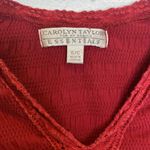 Carolyn Taylor  V-Neck 3/4 Length Sleeve Textured Casual Top EUC Sz Sm Women’s Photo 1