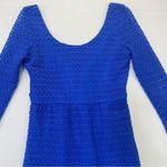 Francesca’s Royal Blue Crochet Mini Dress Size Small open back V Photo 1