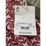 a.n.a  Womens 100% Cotton Floral Geo Print Square Neck Top Retro Geo Red 1X Photo 2