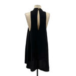 Amanda Uprichard Mini Dress Sleeveless Choker Neck Keyhole Silk Black Size Large Photo 5