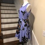 J.Crew Lilac Navy Large Floral Sleeveless Round Neck Fit & Flare Dress Sz 6 NWT Photo 6
