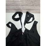 Victoria's Secret Black Satin Sleeveless Romper LARGE Photo 8