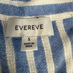 Evereve Blue White Stripe Button Up Short Sleeve Shirt Top Womens Size Small Photo 5