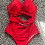 EXPRESS One Piece Red Swimsuit Photo 0